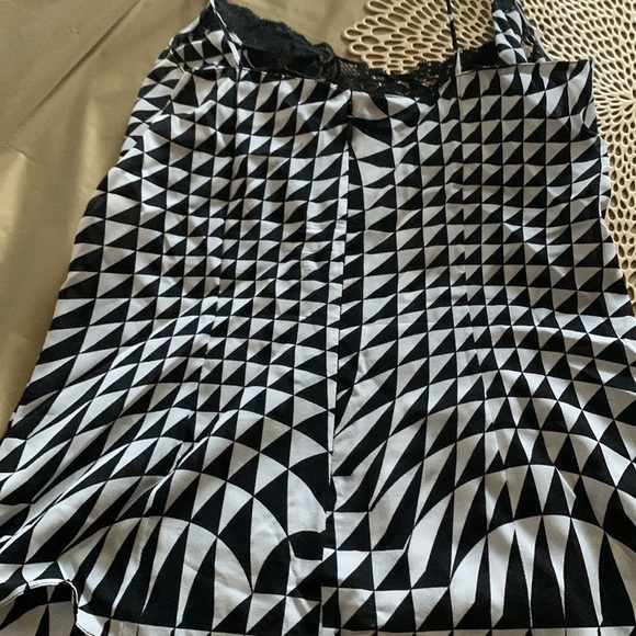 Dolce & Gabbana Made in Italy, silk and lace geometric print camisole top - Picture 3 of 3